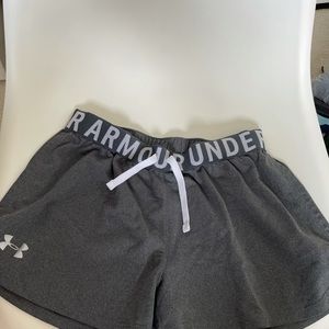 Under Armor Girls Grey Running Shorts